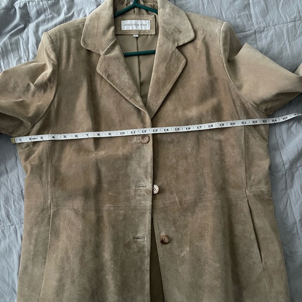 Jones New York Tan Blazer Classic Suede Jacket - Picture 9 of 9